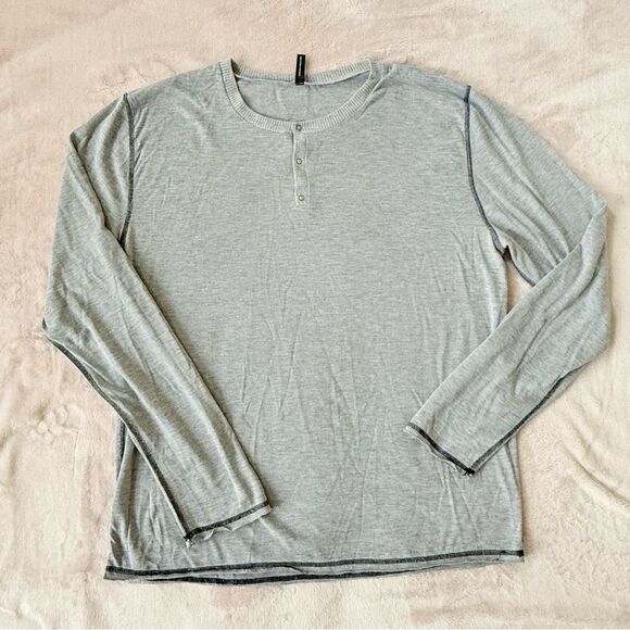 Sovereign Code Mens Shirt Longsleeve Knit Stretchy Grey Casual  XXL - Picture 1 of 3